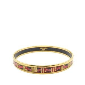 Pre-Loved Hermes Narrow Emailles Enamel Bangle 62